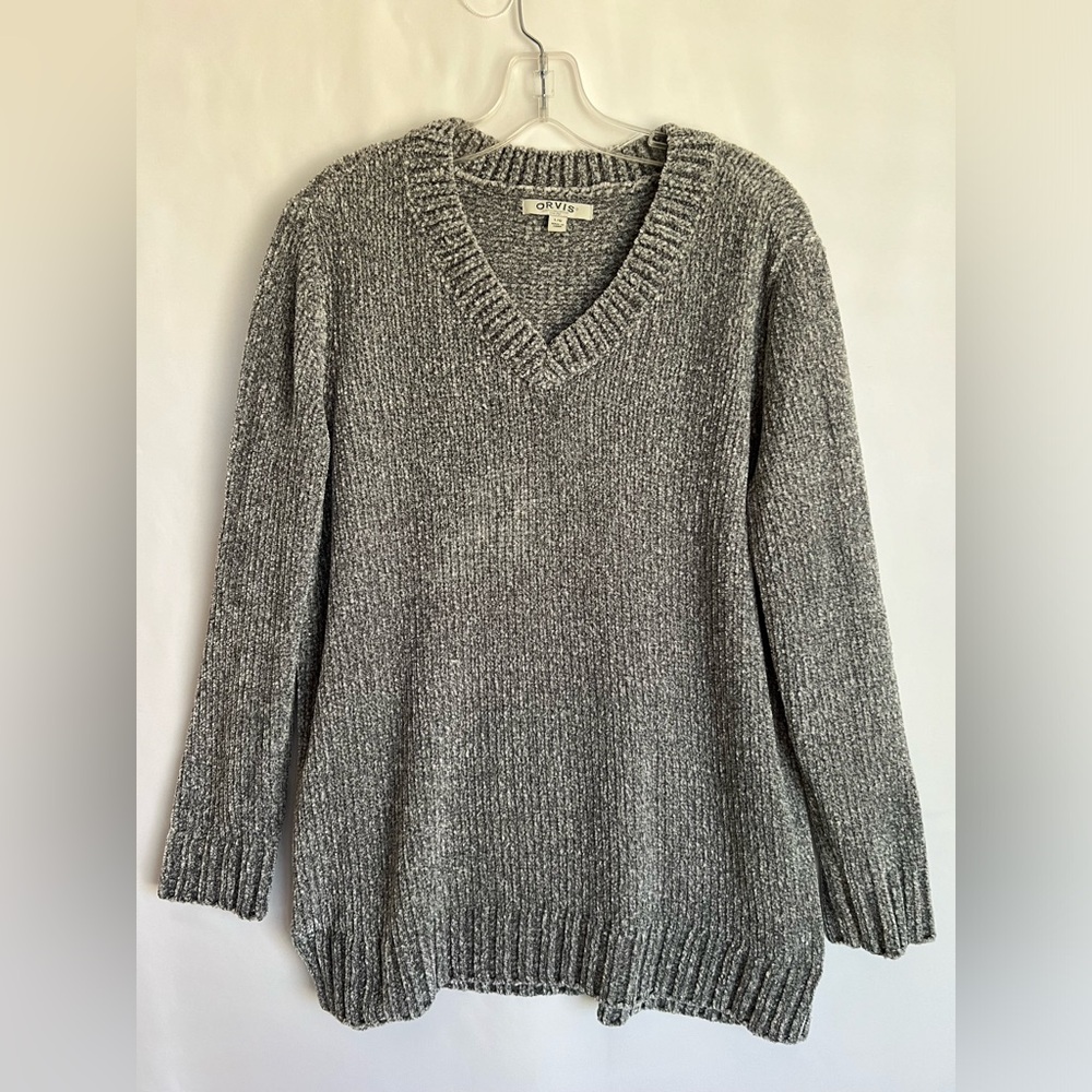 Orvis Gray V-Neck Sweater